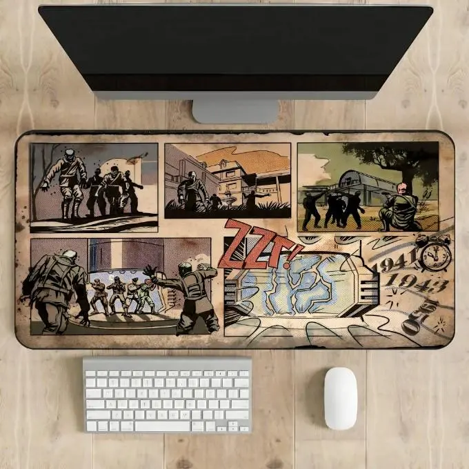 Custom Zombies Desk Mats Black Ops-Inspired (Kino, Origins, Tranzit, Ascension) - Black Ops-Inspired Design Gaming Accessories Desk Mats - Call of Duty Playmat - Unique Gift for Gamers 4