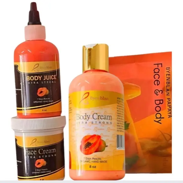 BYENBLAN 4-Piece Face & Body Set with Natural Papaya - Nourishing Skincare for a Radiant Golden Glow & Fading Dark Spots