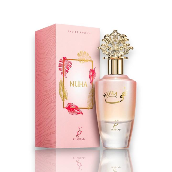 Khadlaj | Nuha | Eau De Parfum | 85 ML - 2.87 oz | Natural Spray for Women - Vanilla - Powdery - Coconut - Fruity - Woody Fragrance