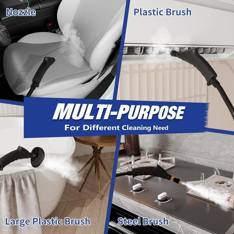 2500W portable multi-purpose steam cleaner, high-pressure multi-purpose steam cleaner, fast heating, 6 adjustable speeds, high-temperature sterilization, and a 1.2L water tank. Suitable for kitchens and carpets. A great Labor Day gift.