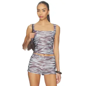 BY.DYLN Roberta Top in Zebra