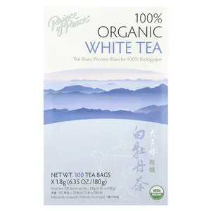 Prince of Peace 100% Organic White Tea, 100 Tea Bags, 6.35 oz (180 g)
