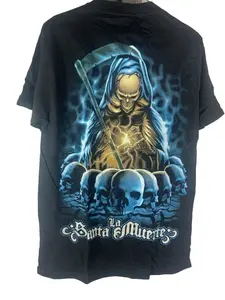 Vintage 90's La Santa Muerte Grim Reaper T Shirt