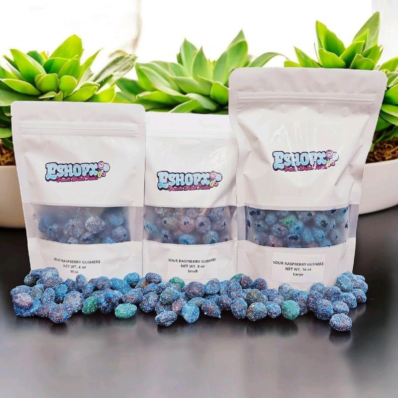 Blue Raspberry Sour Gushers Snack Candy - Sweet Bonbon viral sour Tangy Candies