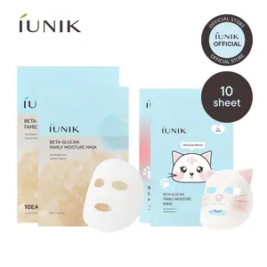 [IUNIK Official] Beta Glucan Moisture Mask Duo_All Ages Fun Family Set_20 Sheets | summervibes
