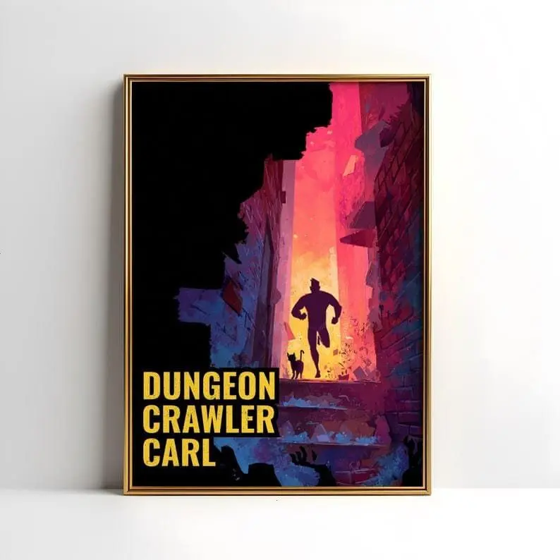 Dungeon Crawler Carl Digital Poster - LitRPG Sci-Fi Fantasy Wall Art - Princess Donut Fantasy Humor Print - Matt Dinniman Fan Art