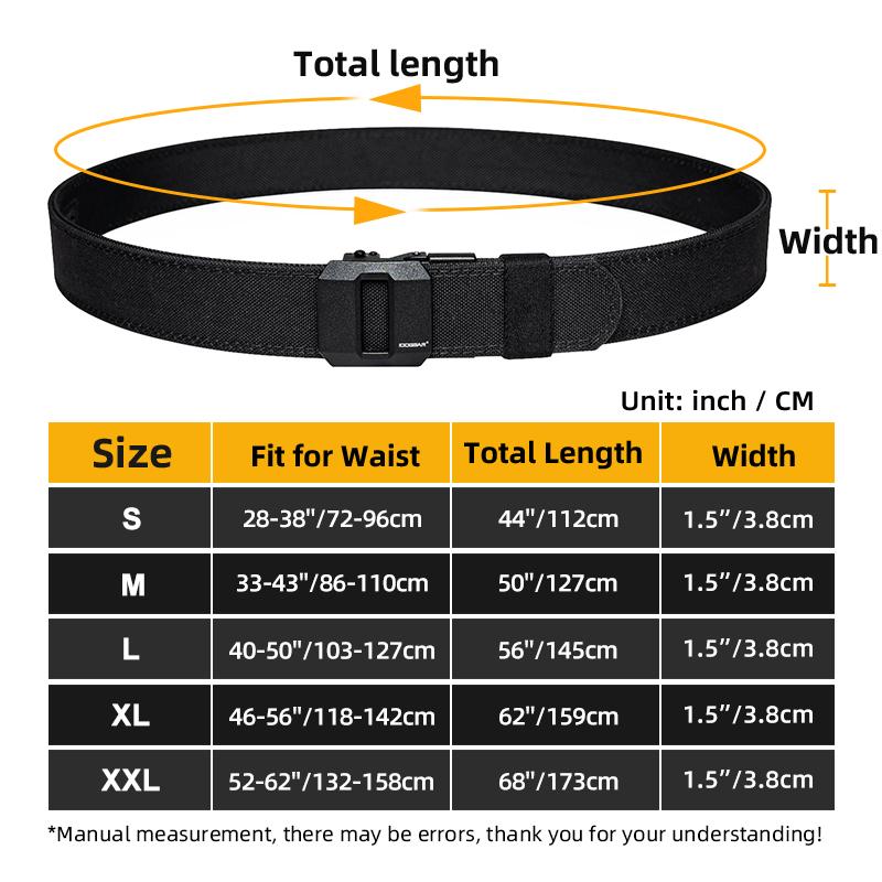 IDOGEAR Men's 1.5" Ratchet Nylon Belt Quick Release Buckle Sport Belt CCW Belts 3430