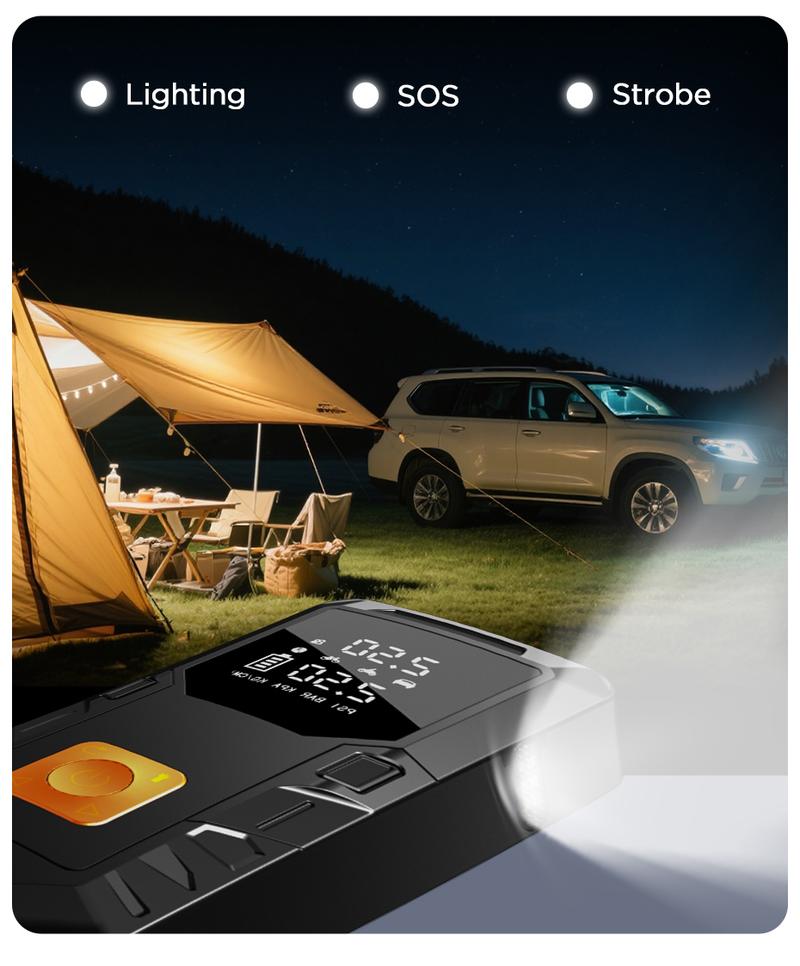 Junsun 500A Car Jump Starter 8000mAh Power Bank Portable Air Compressor 12V Starting Device for Car Battery Emergency Starter