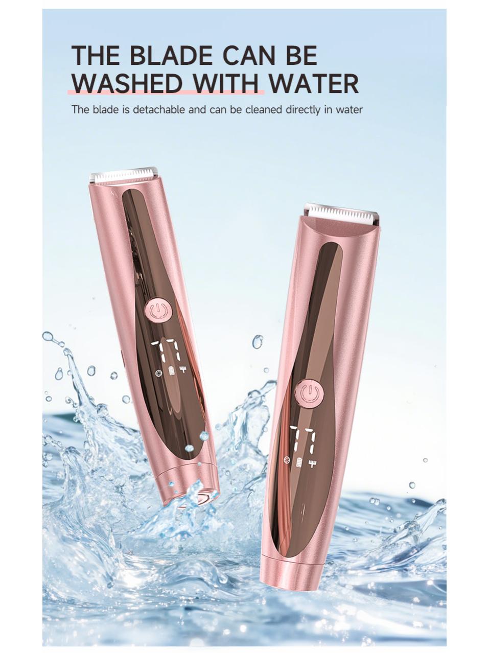 Bikini Trimmer for Women, Electric Shaver and Razor Rechargeable 2-in-1 Body and Facial Epilator,Waterproof USB Rechargeable Cordless Hair Trimmer for Women, Portable Hair Trimmer, Multifunctional Festival Gift