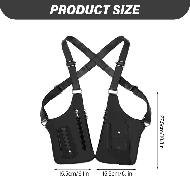 Premium Leather Adjustable Underarm Shoulder Bag for Men & Women Anti-theft Hidden Storage for Cell Phones & Outdoor Gear Versatile for Cycling Hiking & More