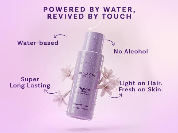 BellaVita Luxury Bloom Bae Hair & Body Mist for Women | Sweet Floral Body Spray | Long-Lasting Hair and Body Mist | Hydrating, Alcohol-Free Perfume Mist | 240ML | 8.12 fl.oz