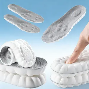 Anti-Fatigue 4D Cloud Insoles, High Elastic Shock Absorption Soft Insoles for Foot Pain Relief Men & Women