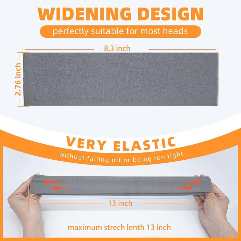 8PCS Non-Slip Sports Headbands | Sweat-Absorbing Elastic Bands for Running & Workouts VANRUID