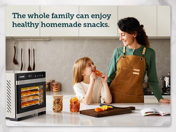 COSORI Food Dehydrator for Jerky, 600W, 6 Stainless Steel Trays, 48H Timer, 165°F Control, 6.48ft² Drying Space, Herbs, Meat, Fruit, and Yogurt