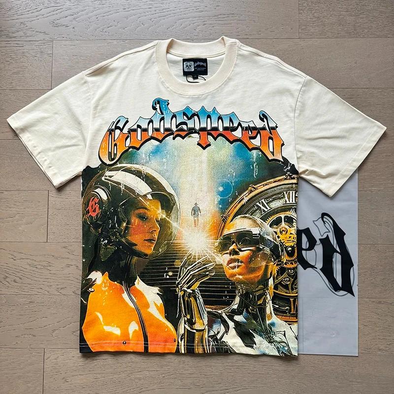 2025 New Men's Clothing Godspeed T-shirts American High Street Fashion ...