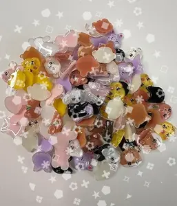 7A Resin 3D Mini Cartoon Animal Heads charms nail resin charms