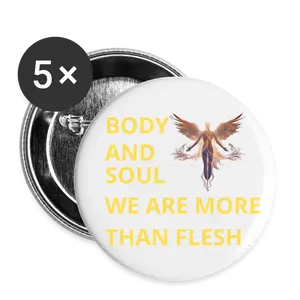 BODY AND SOUL Buttons large 2.2'' (5-pack)