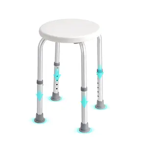 【Summervibes】VEVOR Shower Chair for Inside Shower,  Adjustable Height Shower Stool, Non-Slip Bench Bathtub Seat Stool for Elderly Disabled Adults Handicap, 300 lbs Capacity Aluminium Lightweight