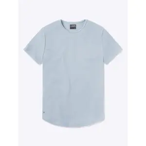Cuts | AO Curve-Hem Tee Men's Fitted Crew Neck T-Shirt | Anti-Odor Polyester Cotton Blend | Wrinkle Resistant Stretch Tee