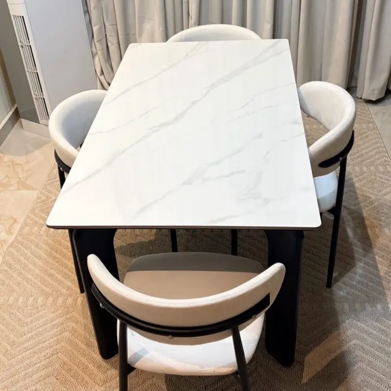 4 Seater Marble Top Dining Set