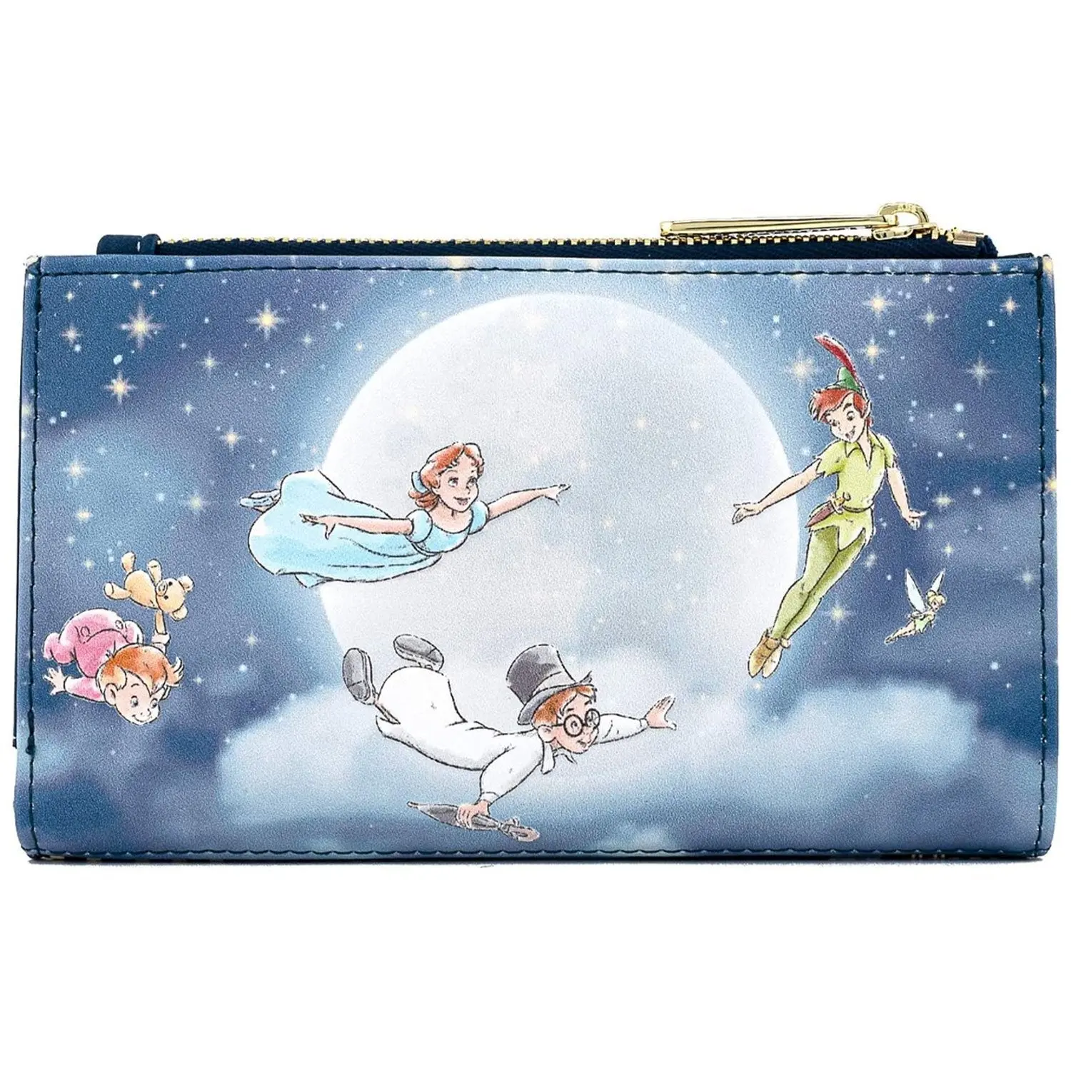 Women's Casual Trendy Loungefly Disney Peter Pan Second Star Debossed Faux Leather Flap Wallet - Cartoon Character, Character Graphic Luggage & Bags Accessory, Casual Trendy Wallet, Cartoon Character Pattern Women's Wallets