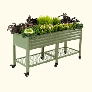 Elevated Garden Bed V Series 2' x 6' Durable Outdoor Planter for Herbs & Greens