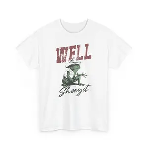 Well Sheeyit frog graphic Tee | Funny frog illustration, distressed text