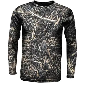 Driftwood Camo Long Sleeve Performance Crew Neck