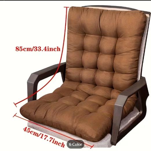 2 pcs Durable Polyester Outdoor Cushion - Hand Washable, Comfortable And Soft, with Straps, Full Back Support Fabric Seat Cover, Suitable for Courtyard Furniture, Outdoor Seats, And Indoor/outdoor Use, Patio Cushions, Patio Furniture Cushions,