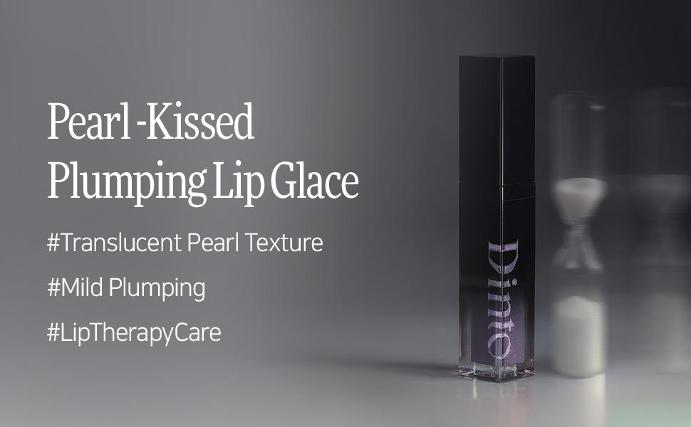 [Dinto Official Shop] Pearl Kissed Plumping Lip Glace - Glitter Lip Gloss, High Shine, Long-Lasting