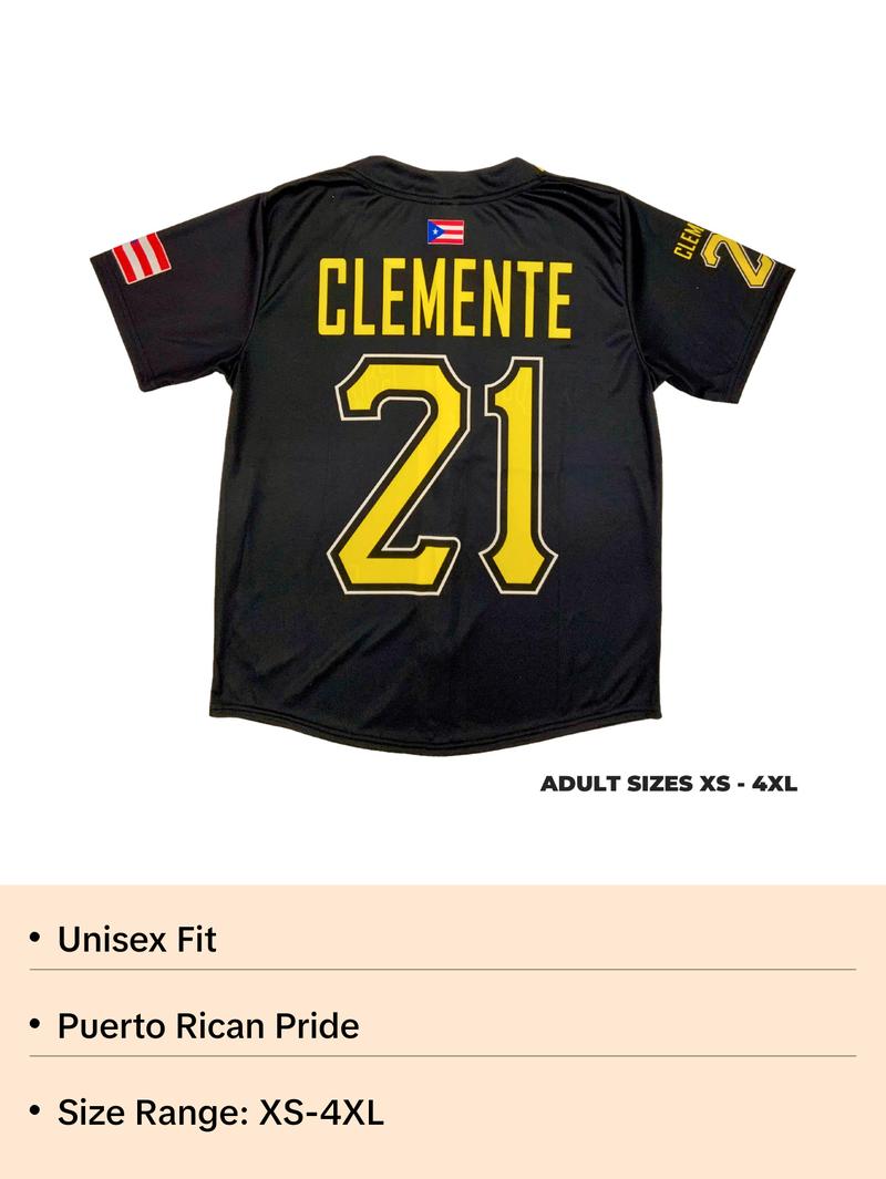 Roberto Clemente #21 Black Jersey