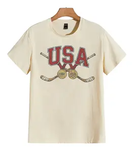 [Lunicora] USA Hockey 1891-2026 TShirt,  Funny Shirt, Cool Vintage Fashion Tshirt, Classic Short Sleeve Novelty Tees