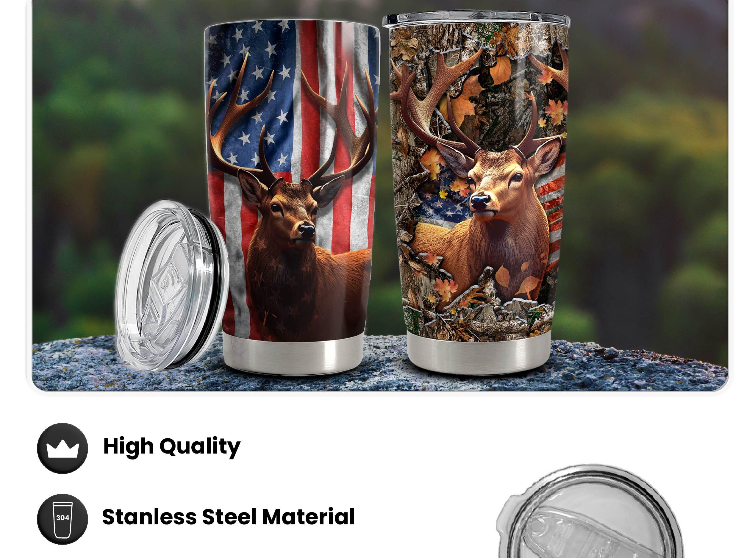 SANDJEST Hunting Collection 20oz Coffee Tumbler with Lid, Portable Travel Mug, Stainless Steel Insulated Drinkware for Birthday Father's Day Men Gift SANDJEST Hunting Collection 20oz Coffee Tumbler with Lid, Portable Travel Mug, Stainless Steel Insulated Drinkware for Birthday Father's Day Men Gift
