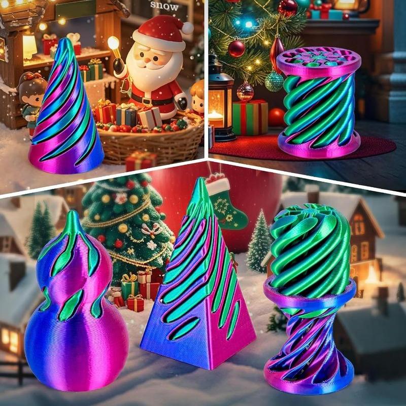 6 Pack Spiral Cone Fidget Toys 3D Printed Spiral Fidget Toys Impossible Cone 3D Printed Fidgets Impossible Pyramid Passthrough 3D Printed Toys for Adults & Kids for Anxiety Relaxing