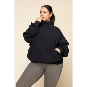 Ooey Gooey Mockneck Sweatshirt - Black