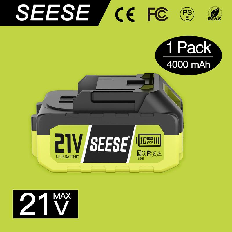 SEESE 21V Max Lithium Battery Pack Compatible with SEESE 21V Cordless Power Tools (1 Pack 21V Battery) Works with SEESE Blower Car Washer Chainsaw and Other Power Tools