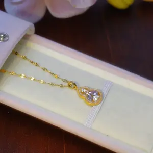 New Purple Gourd Earrings and Necklace Set, Light Luxury High-End Sense, Fortune and Prosperity, New Chinese Style National Trend, Retro Unique and Niche Design DZXL3507