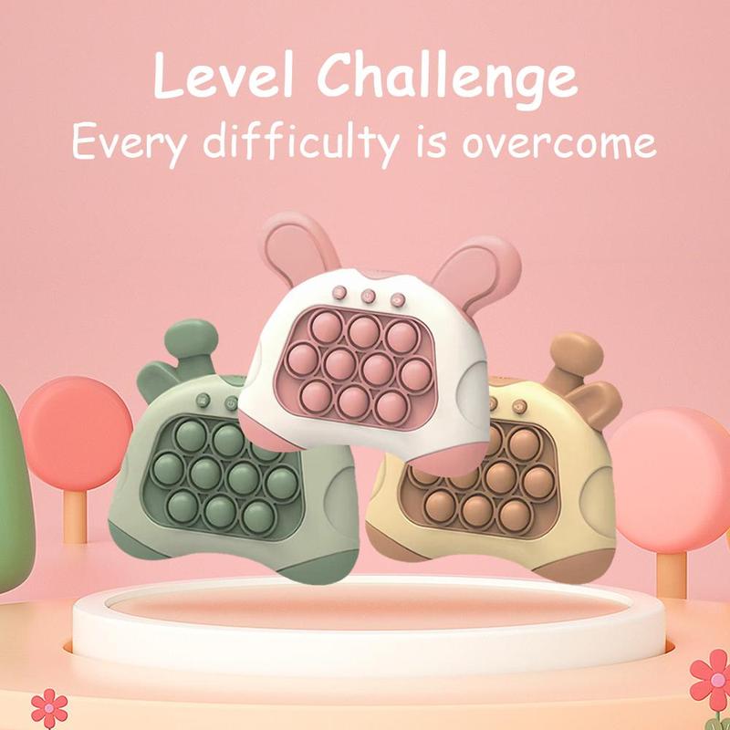 TTZZ Fast Push Game, Quick Push Pop Game, Pop Pro Light Up Fidget Toys,Quick Speed Fast Push Puzzle Game Console Bubble Stress Relief Decompression Toys Handheld Game Toy for Kids 3-12 Years pop it