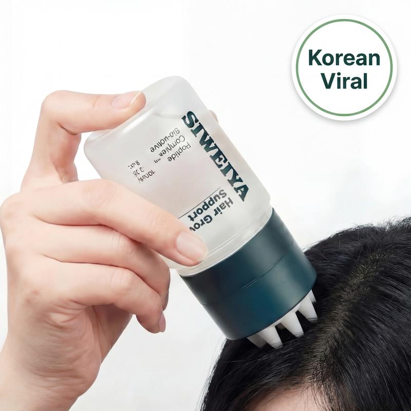 Korean Hair Growth Scalp Serum — Peptide Complex Formula for Thinning Hair, Supports Fuller-Looking Strands, Plant-Based Bio-Active Care to Strengthen Roots & Soothe Scalp