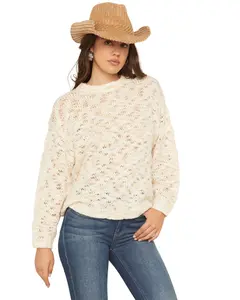 Cleo + Wolf Women's Oversized Pullover Sweater - Clfa25sw1-Snd