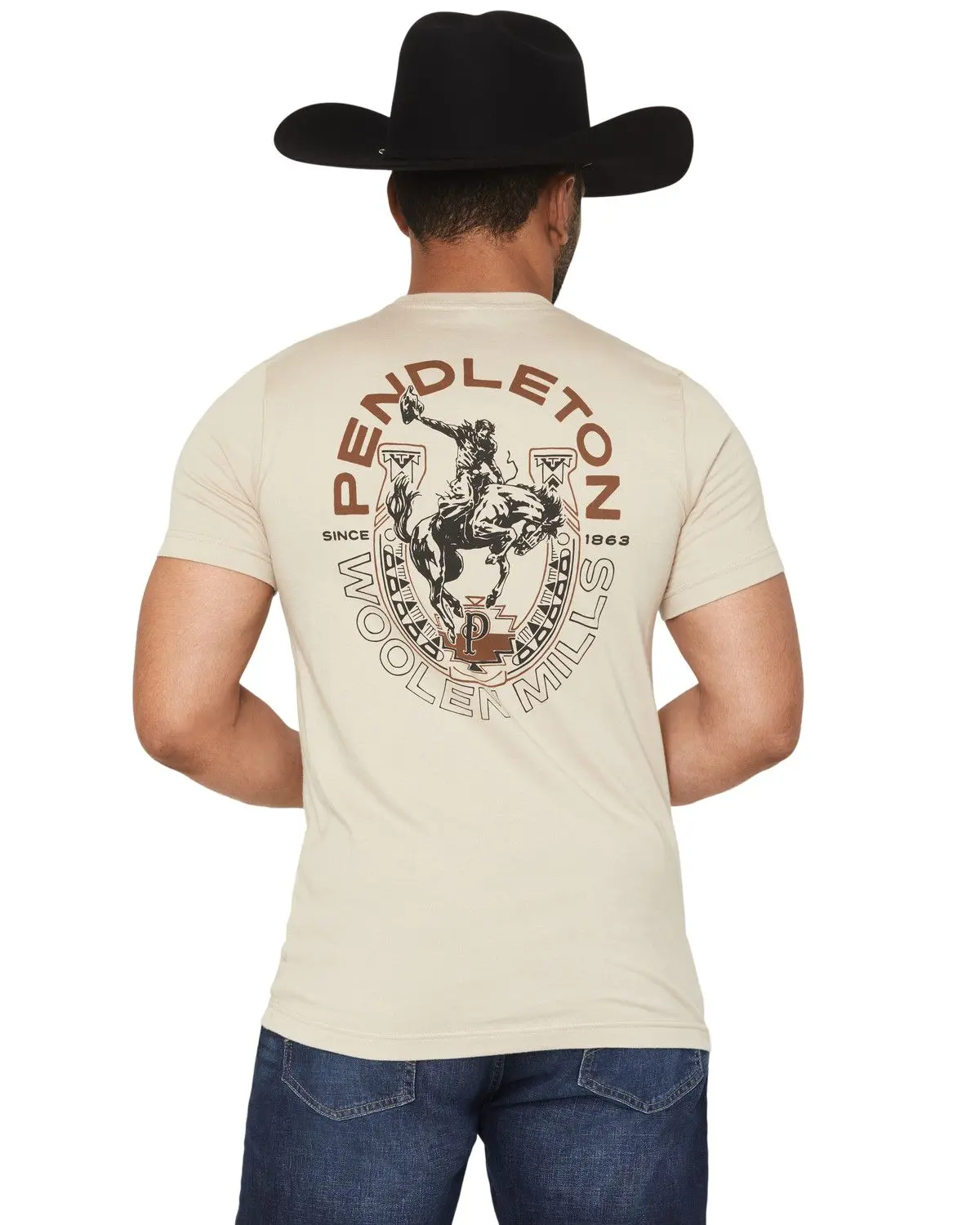 Pendleton Men's Men'S Rodeo Horseshoe Short Sleeve Graphic T-Shirt - Rg1433-74749