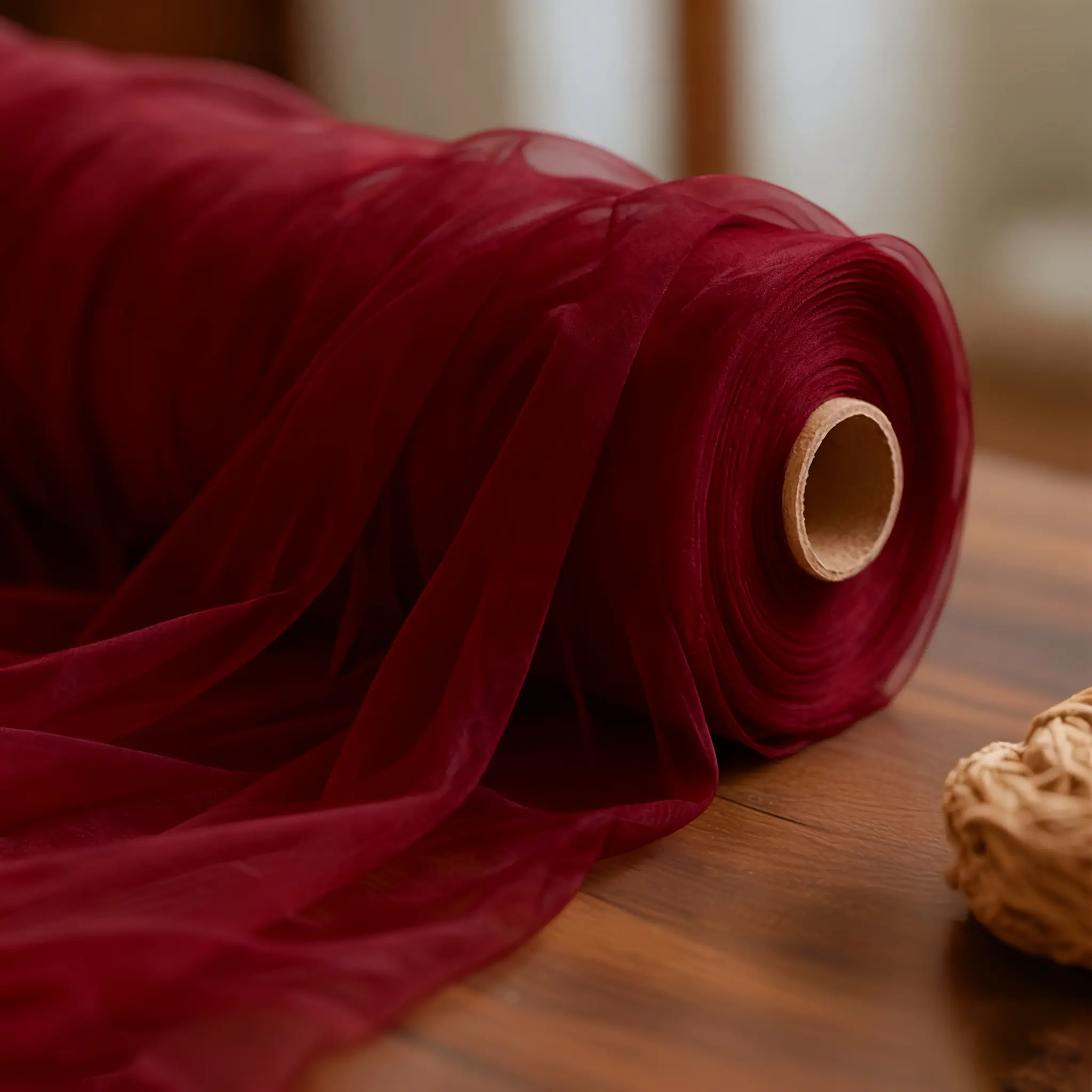 One large piece of romantic wedding tulle fabric, Soft lightweight fabric, lightweight and sheer, with strong decorative appeal. Suitable for wedding arch decorations, ceremony backdrops, banquet setups, tent decorations, and other wedding-related scenes.