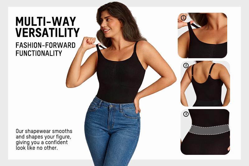 SHECURVE #Livestream Easyslide Plus Size Shapewear Tummy Control Bodysuit Butt Lift Seamless Full Body Shaper Faja with Adjustable Straps & Breathable Mesh Fabric for Everyday Wear