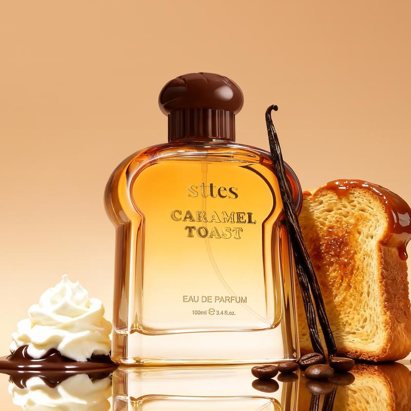 Sttes Caramel Toast Eau de Parfum, Warm Gourmand Fragrance with Vanilla, Coffee, Chocolate Notes, 100ml