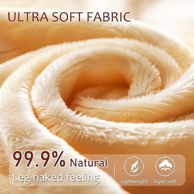 TCVC Women's Magic Fleece Lined Leggings - Winter Warm High-Waist Elastic Thermal Pantyhose, Thick Fleece Lined Lifting Tights, Translucent Sheer Design for Cold Weather & Outdoor Wear, Winter Clothes for Women Warmer