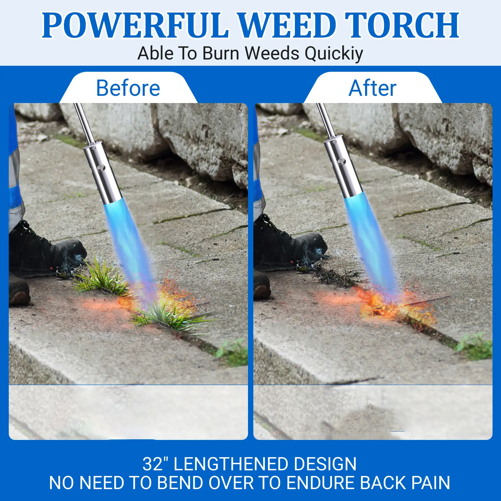 Weed Torch Propane Burner, Blow Torch Weed Burner, Flamethrower