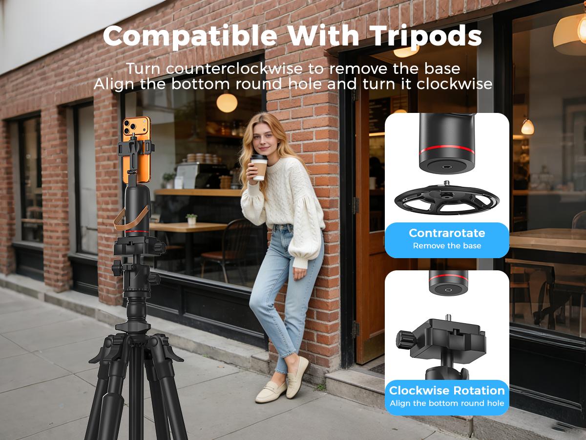 Auto Face Tracking Tripod, with Gesture Control Functon ,360° Rotation Face Body Phone Camera Mount Smart Shooting Phone Tracking Holder for Live Vlog Streaming Video, Accessories Selfie 360 Rotating Phone Stand