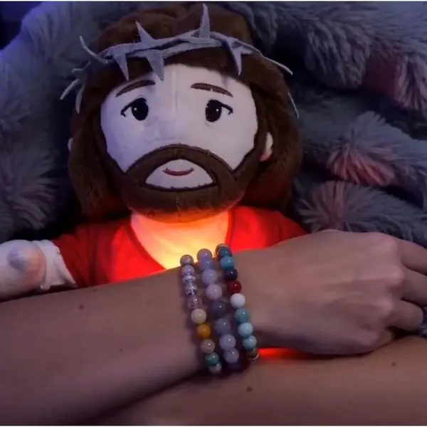 Finding Jesus - Calming Sleep Breathing Doll Plush Toy Soothing Stuffed Doll, Stress Relief  ( Without Box )