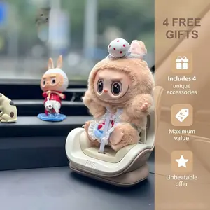 [Buy 1 Get 4 FREE] Mini Doll Car Seat for Labubu–Mini Chair Secure Doll Holder for Air Vent & Dashboard Fits Labubu & Jellycat & Plush Toys Accessory Easy Installation Fun Decoration Gift Spring Gift Back to school Gift Valentine's Day Emotional Value
