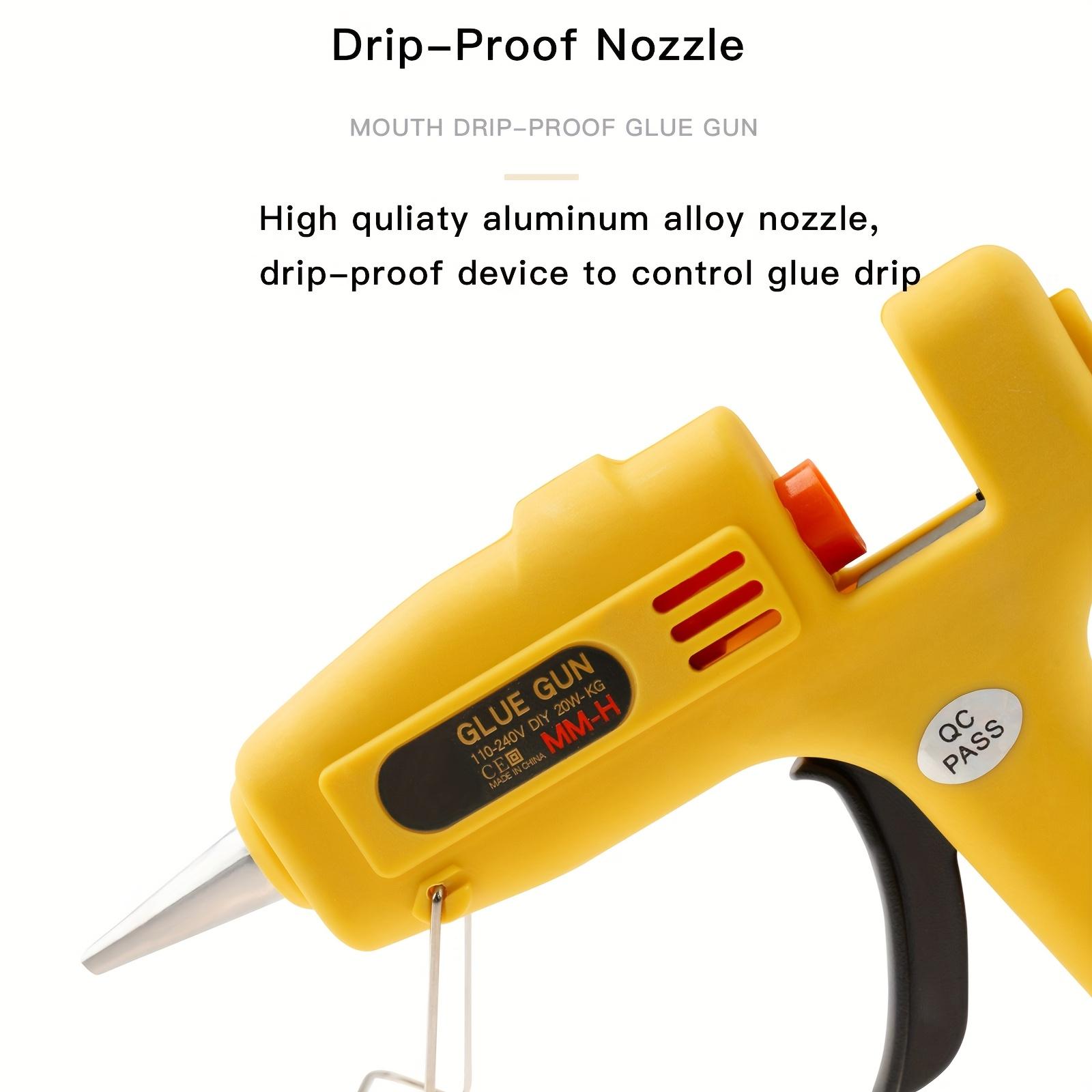 Professional 20W Fast Heating Mini Hot Glue Gun Kit for DIY Crafts Wood Fabric Repair Quick Melt Adhesive Tool Set Creative Gifts Office Supplies Heavy Duty Glue Sticks Included